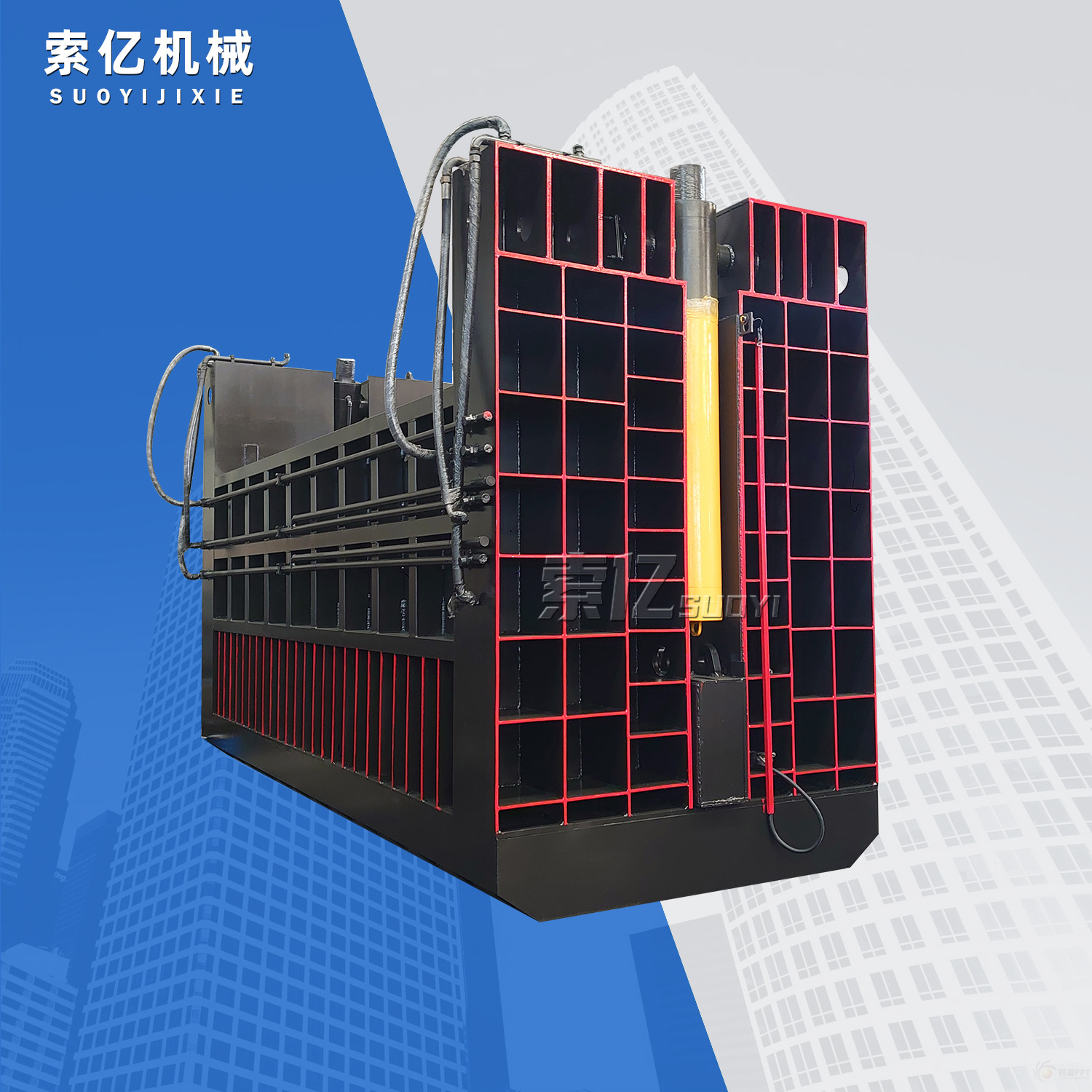 报废汽车壳体箱式压扁机 车载移动型报废汽车压扁机 车体压扁机