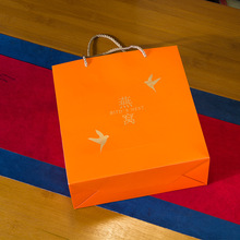 爱马仕橙色装燕窝的手提袋精美礼品袋手拎袋高档加厚燕窝礼品袋