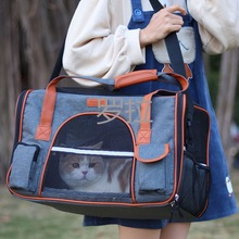 手提猫包外出便携透气猫咪外出包斜挎单肩宠物包狗狗帆布猫袋猫笼