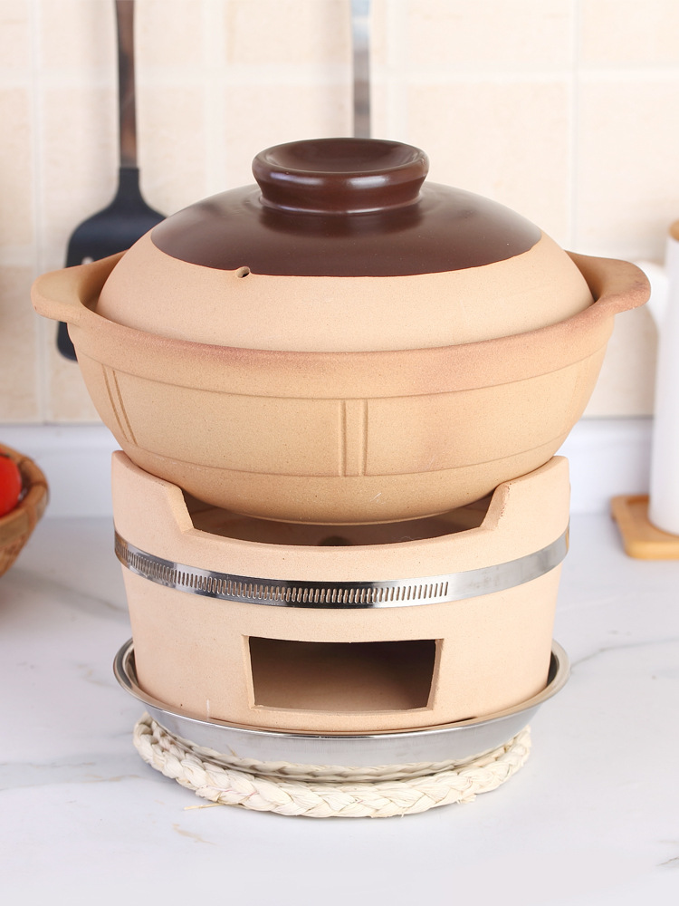 木炭火锅小炉子港式打边炉炭炉家用陶土老式涮烧碳炉砂锅泥炉商用