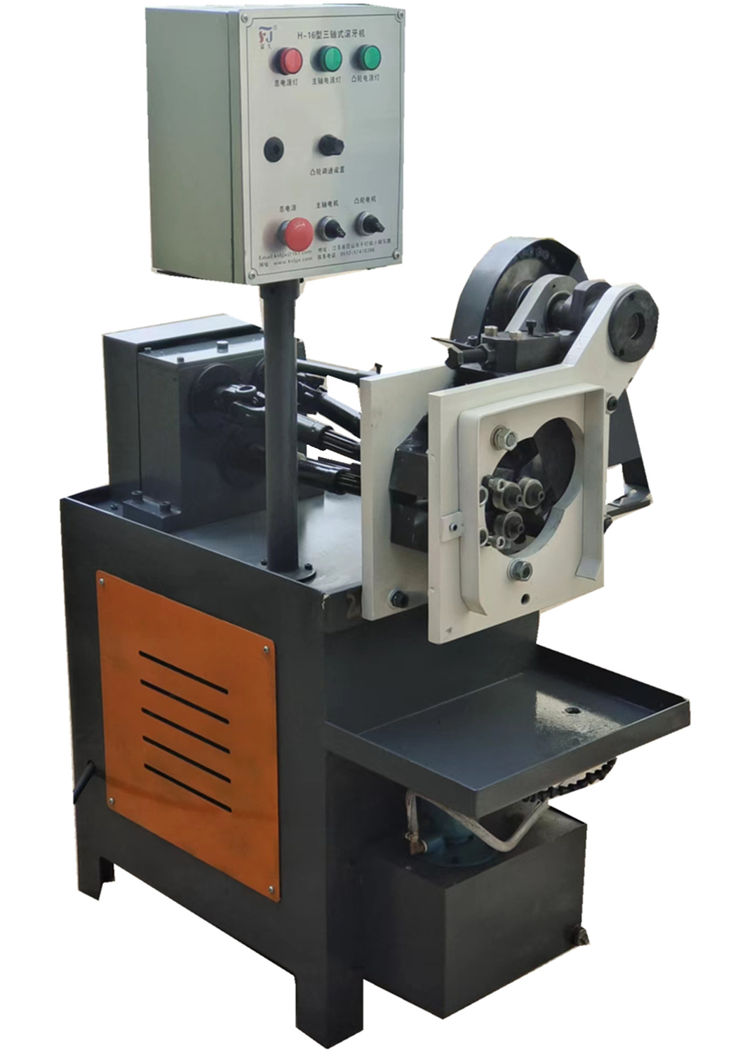 空心管外丝螺纹滚丝机 三轴滚牙机 三轮滚丝机 滚花机