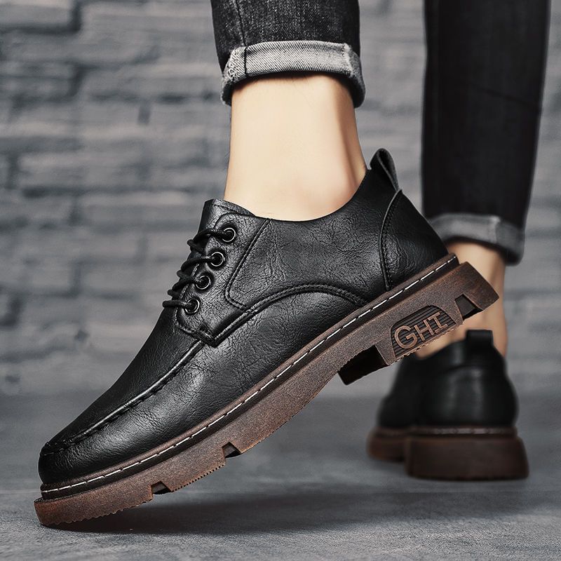 男鞋皮鞋男款秋季新款潮商务正装休闲年轻人英伦男士增高工作