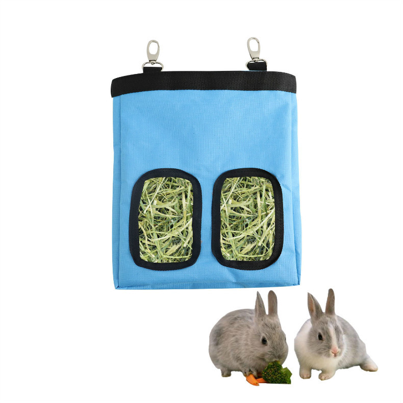 Cross-Border Double Layer Pet Bed Guinea Pig Hay Bags Rabbit Feeding Bag Hanging Large Capacity Totoro Feed Straw Bag