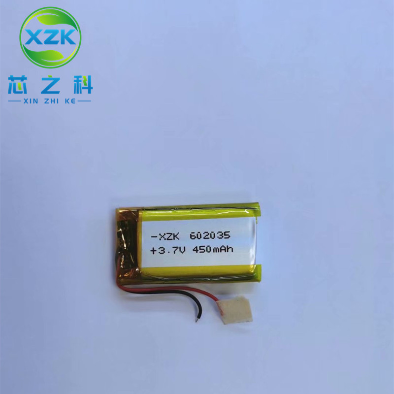 厂家602035聚合物锂电池400MAH 3.7V发光鞋LED灯美容仪蓝牙音箱