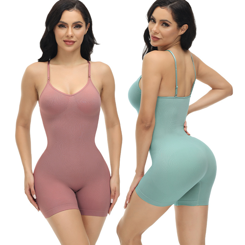 Amazon Seamless One-Piece Corset Women's Belly Contracting and Hip Lifting Shaping Underwear Stretch Body Slimming Bodybuildling Corset