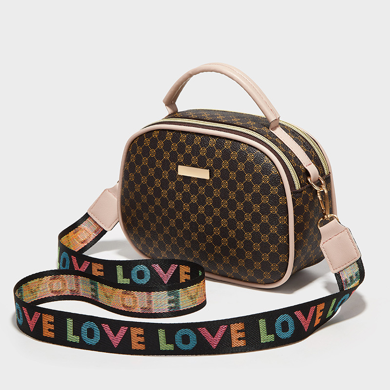 Foreign Trade Bag Female 2022 Spring New Bags Female Fashionable All-Match Women Bag Bag Printed Handbag Messenger Bag Female