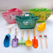 儿童迷你锅铲用具沙滩工具9件套装海滩玩沙户外工具手提袋玩具