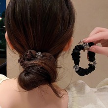 简约韩版镶钻发圈女时尚马尾扎丸子头皮筋发绳网红百搭新款头饰