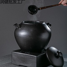厂家批发新中式茶馆炭大容量煮茶斧6升电陶炉煮茶釜煮茶壶煮茶锅