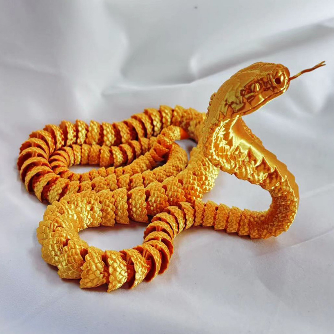 3d打印眼镜蛇玩具全身关节可活动网红创意手办桌面汽车摆件装饰品