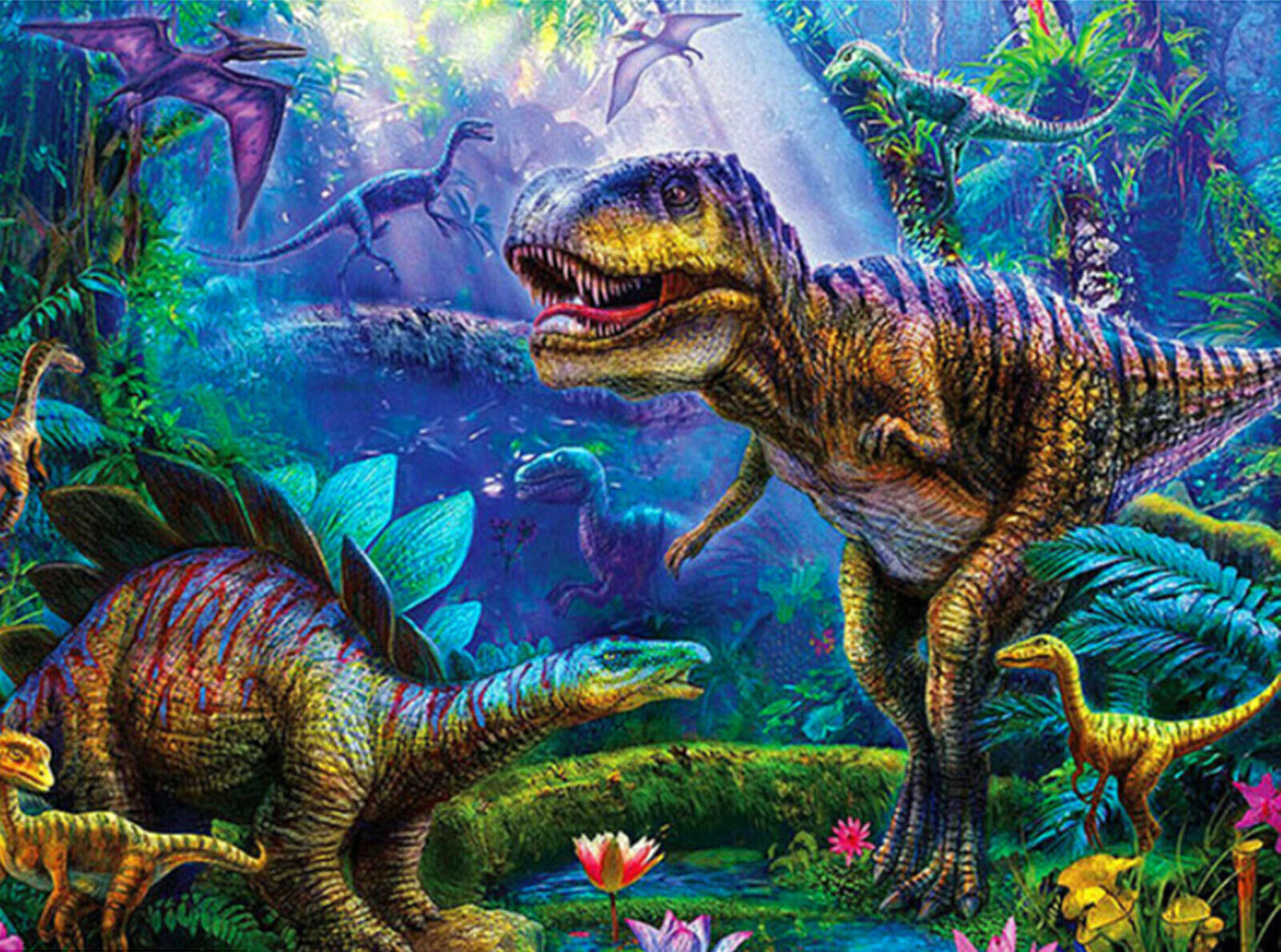 森林恐龙飞龙钻石画