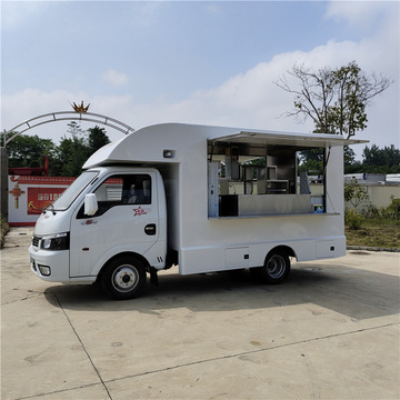 东风途逸移动甜品售卖车 价格优惠流动摆摊车冰淇淋冷饮车