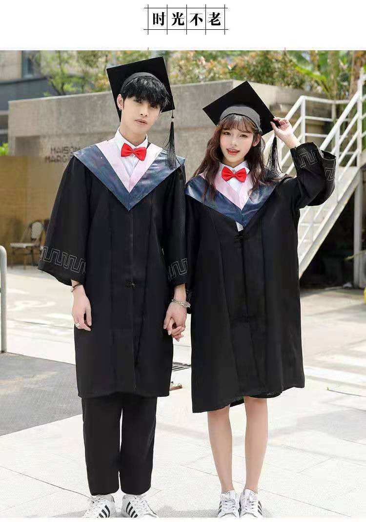 学士服垂布学位毕业礼服大学生男女工科本科文科硕士导师袍学院风