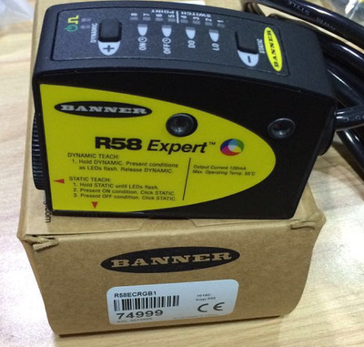 banner 邦纳 r58e系列 r58ecrgb1/2g 色标传感器感应器开关电眼