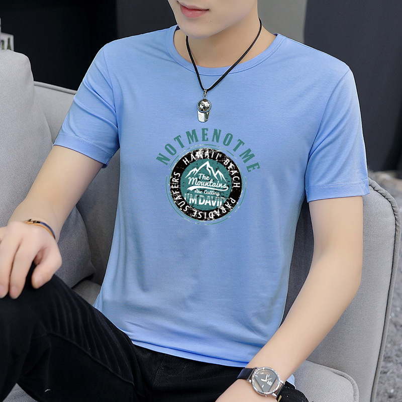 跨境外贸男士t恤 夏季新款短袖t恤男韩版宽松男式t恤上衣地摊货源