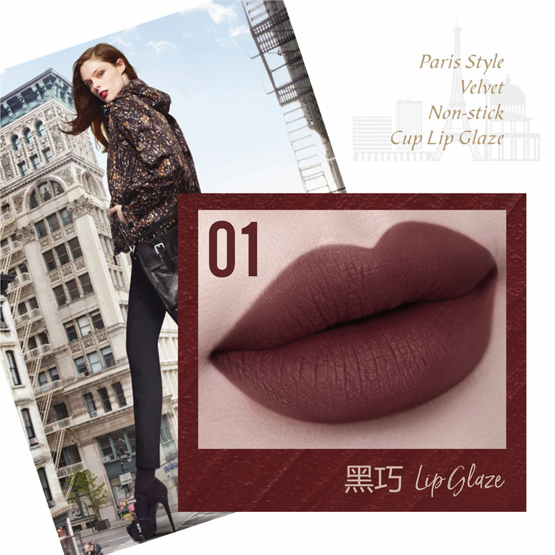 Factory Direct Deliver Midora Paris Style Velvet No Stain on Cup Lip Lacquer Matte Waterproof Nourishing Lipstick Does Not Fade