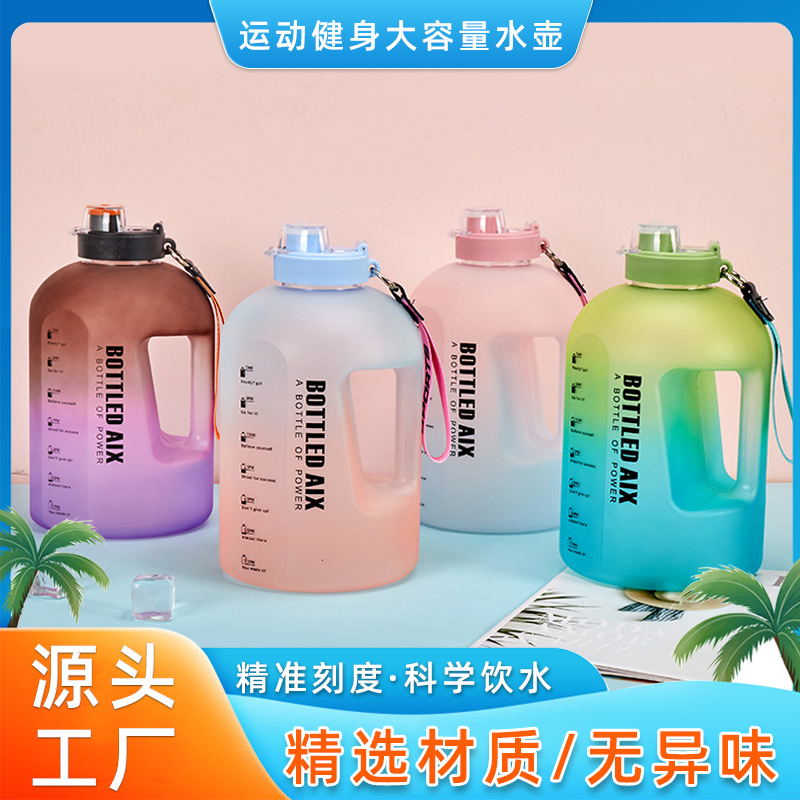 Large Capacity Fitness Kettle Sports Bottle Men's and Women's Sports Kettle Water Bottle Tons Barrels Factory Wholesale