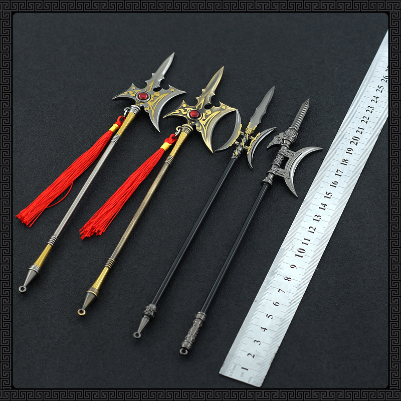 三国冷兵器22cm武器五虎上将水浒鲁智深林冲张飞马超赵云张辽