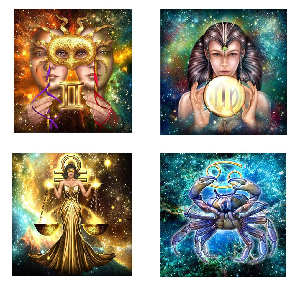 一件diy面具星座双子座处女座天秤座巨蟹座钻石画diy
