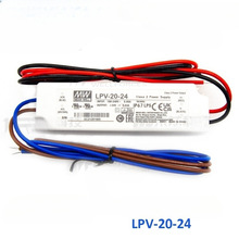 明纬开关电源LPV-20-12V1.67A长条防水稳压驱动15V1.33A 24V0美之