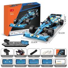 F1赛车益智儿童拼装玩具仿真模型遥控编程steam积木机器人编程车