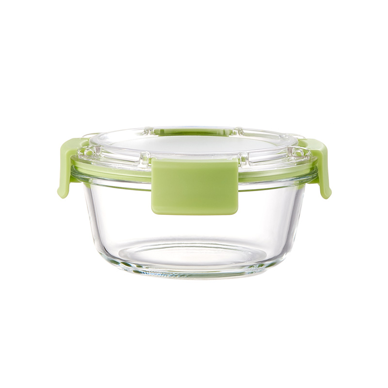 Good-looking Glass Lunch Box Sealed Freshness Bowl Lunch Lunch Box Microwave Oven Office Worker with Rice Divided Fresh-Keeping Box