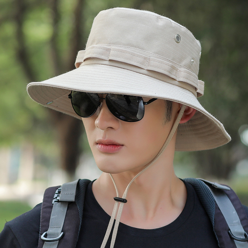 Men's Summer Hat Sun Hat with Wide Brim Outdoor Mountaineering Sun Hat Men's Cycling Travel Bucket Hat Hot Sale Wholesale