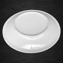 85JV餐馆饭店纯色圆盘商用白色陶瓷法式浅盘宽边汤盘炒菜盘凉菜碟