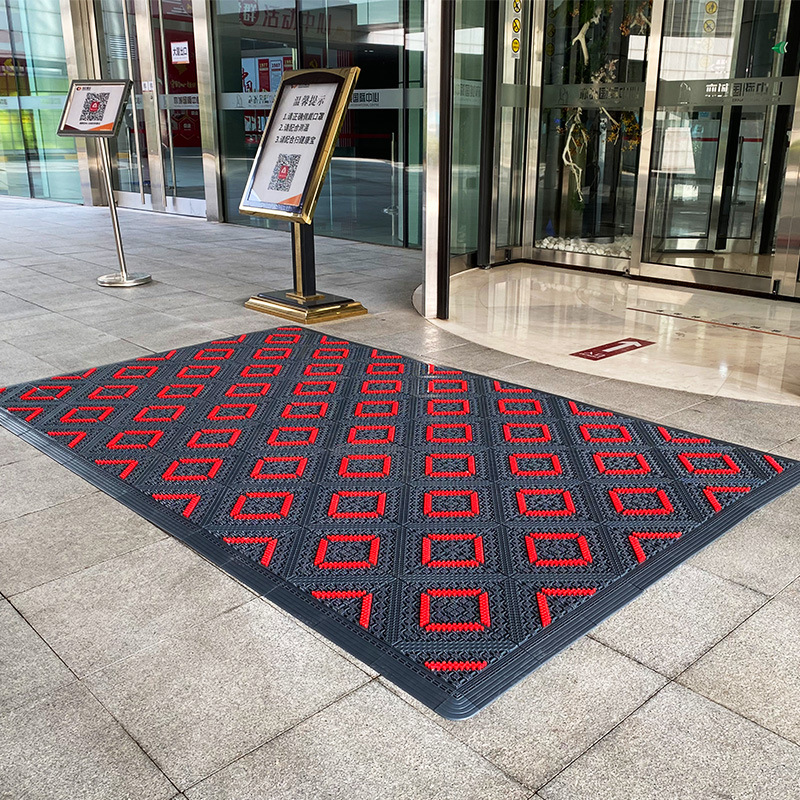 室外防滑拼接除尘地垫酒店商场门口门垫户外商用双排毛刷迎宾脚垫