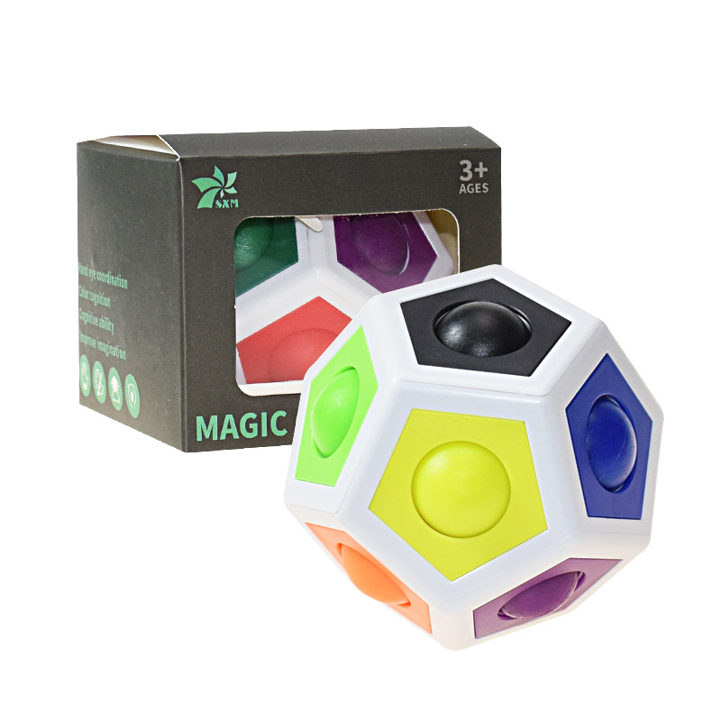 magic ball 魔力彩虹球 魔力球 异形减压魔方 创意足球魔方d