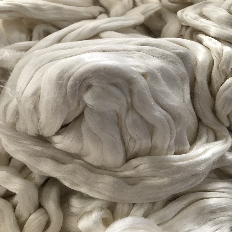 优质桑绵球桑蚕丝纯天然蚕丝短纤维绢丝纤维本白蚕丝原料