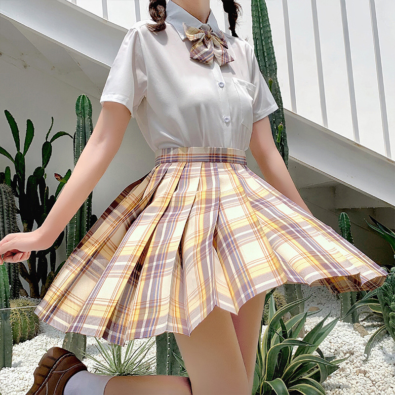 山吹jk制服裙正版全套原创正统校服裙百褶裙少女格裙学院风套装夏