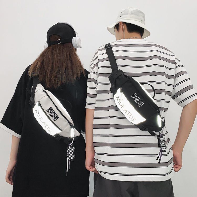 Messenger Bag Fashion Brand INS Sports Small Bag Women Men's Chest Bag Reflective Shoulder Bag Couple School Bag Women