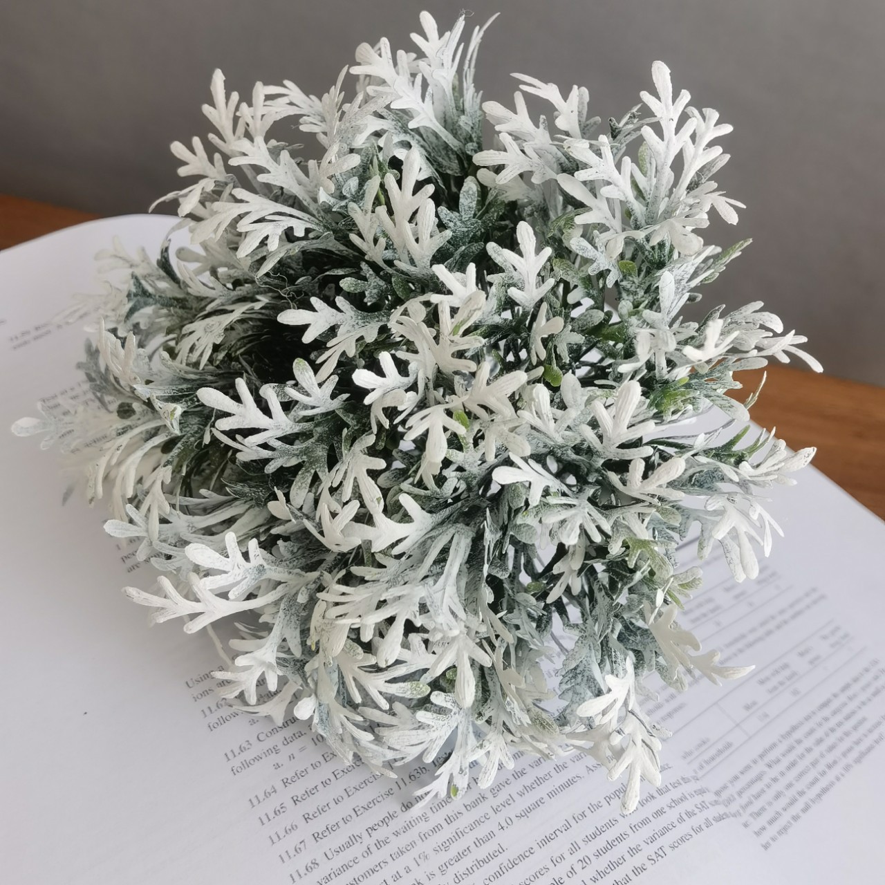 把束仿真植物银叶菊书房酒吧咖啡厅植物墙装饰插花花束配材植物草