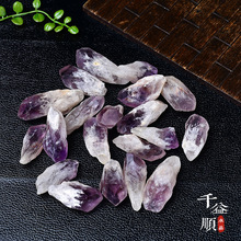批发天然紫晶牙水晶原石碎石扩香石香薰石水晶用于家居办公摆件