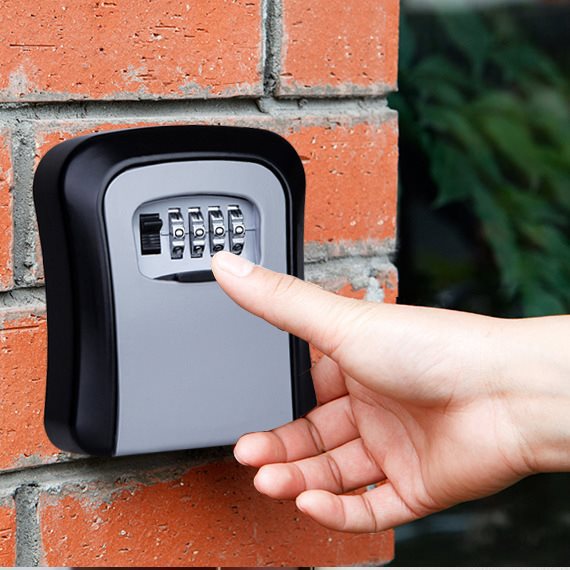 装修密码钥匙锁盒 民宿免安装钥匙储存盒 工地密码盒子装钥匙门口