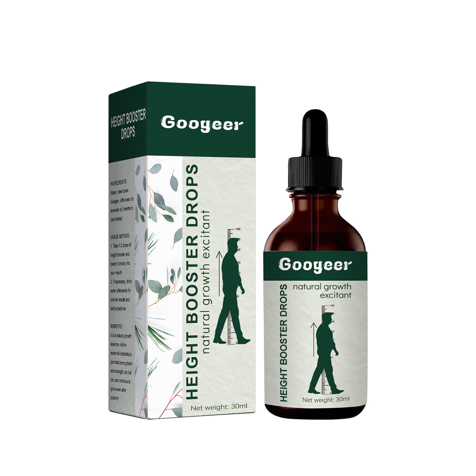 Googeer Height Promoting Essence Body Height Nursing Promoting Height Foot Acupoint Health Care Essential Oil