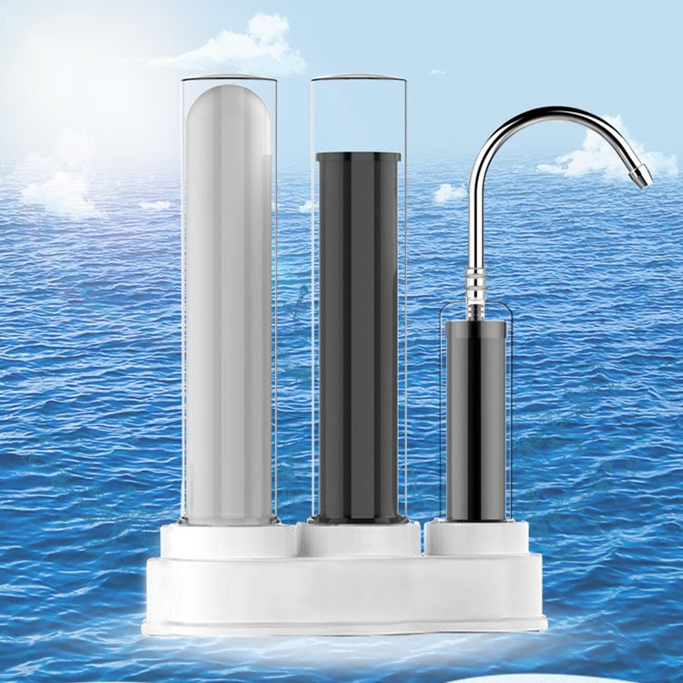 工厂批发三级透明台式净水机 厨房台式净水器透视 可清洗陶瓷滤芯