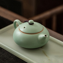 功夫茶壶汝窑开片茶壶单壶陶瓷手工西施壶大容量家用泡茶壶小茶壶