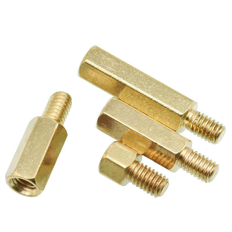 m3单头六角柱pcb主板隔离支撑螺柱螺纹长度 6 8单通阴阳铜柱加长