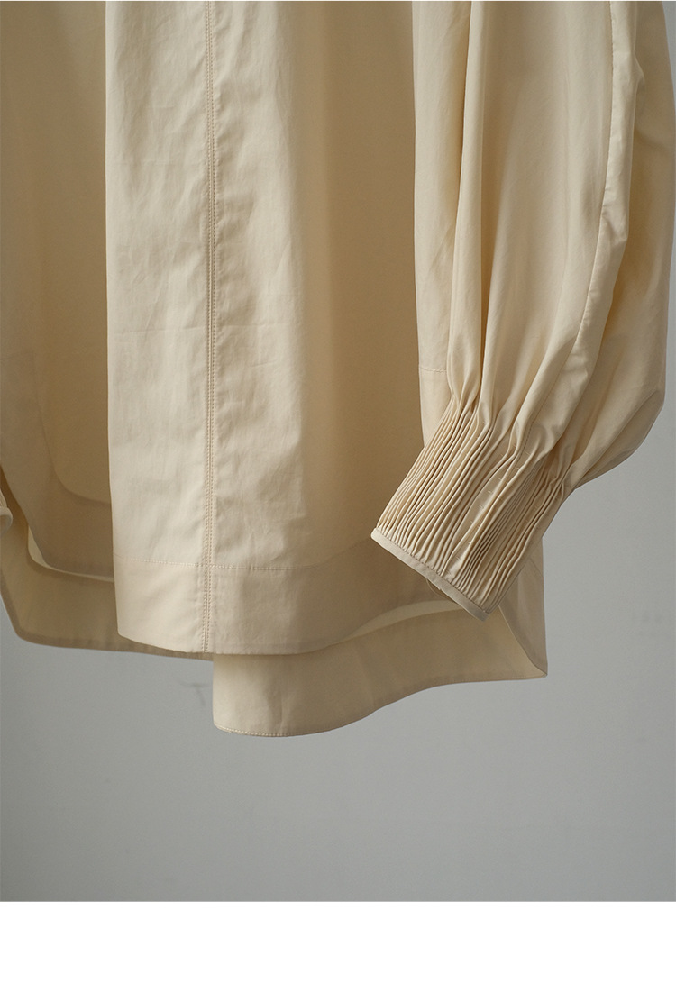 棉手g牙签褶 褶皱肌理衬衫女2021新款