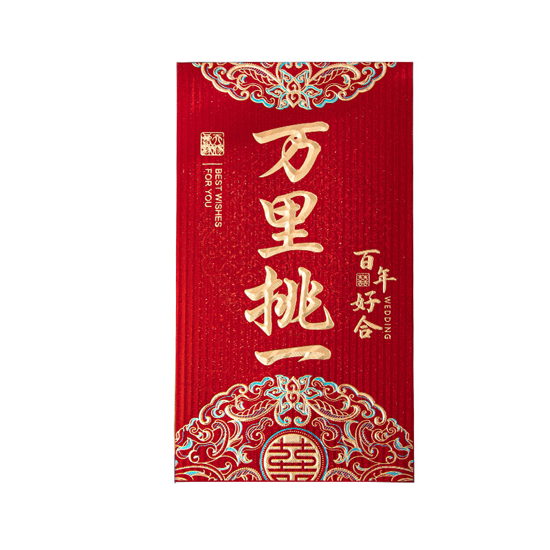 Wedding Red Envelope Ten Thousand Yuan Large Change Fee Creative New Year 2024 Universal Lucky Gilding Simple Gift Seal