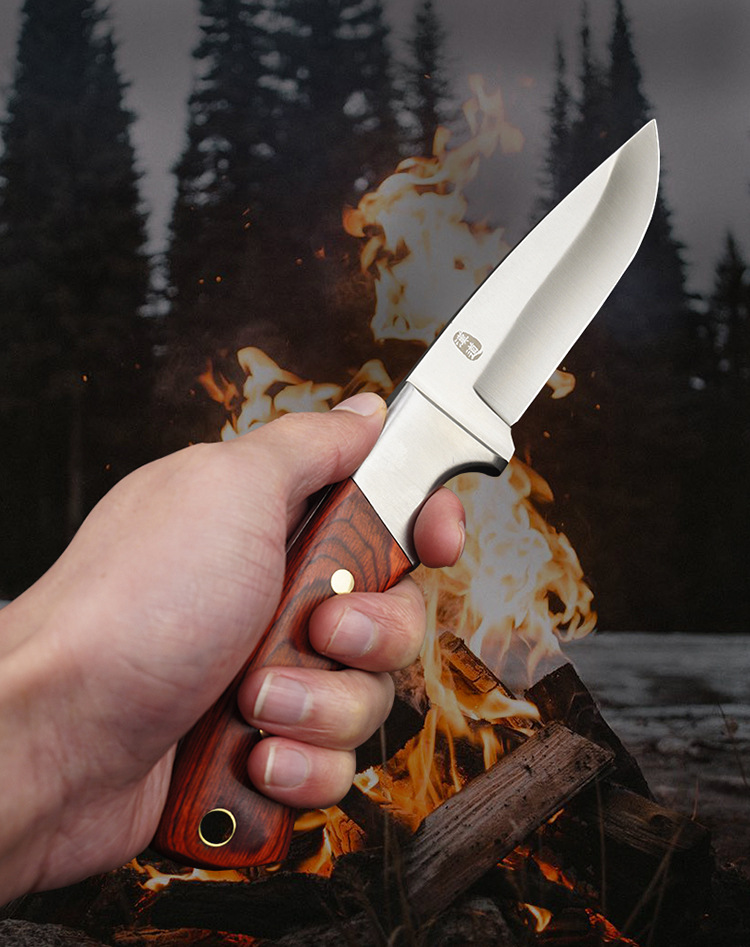 定制汉道野狼猎刀户外刀军工刀生存刀野外求生军刀随身刀战术直刀