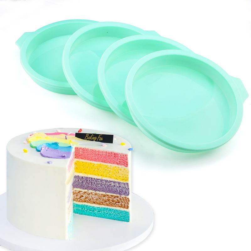 Rainbow Cake Baking Mold round Chiffon Cake Mousse Mold Layered Cake Baking Tray Silicone Mold