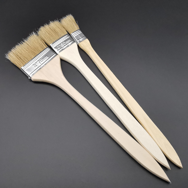 精制长柄直柄油漆刷 加厚加长船用毛刷 除尘扫灰刷纯猪毛猪鬃刷子