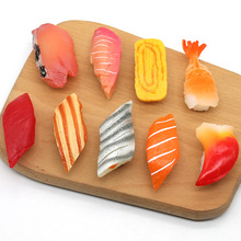 pvc仿真寿司食物模型摆件趣味食玩假三文鱼寿司儿童过家家玩具