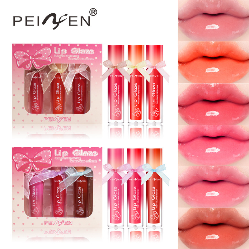 pnf佩妮芬镜面唇彩套装蝴蝶玻璃雾面水光唇蜜唇釉平价学生不易掉
