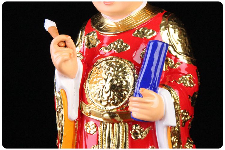 文判官武判官神像道家文武判官树脂佛像居家供奉家用摆件彩绘12寸