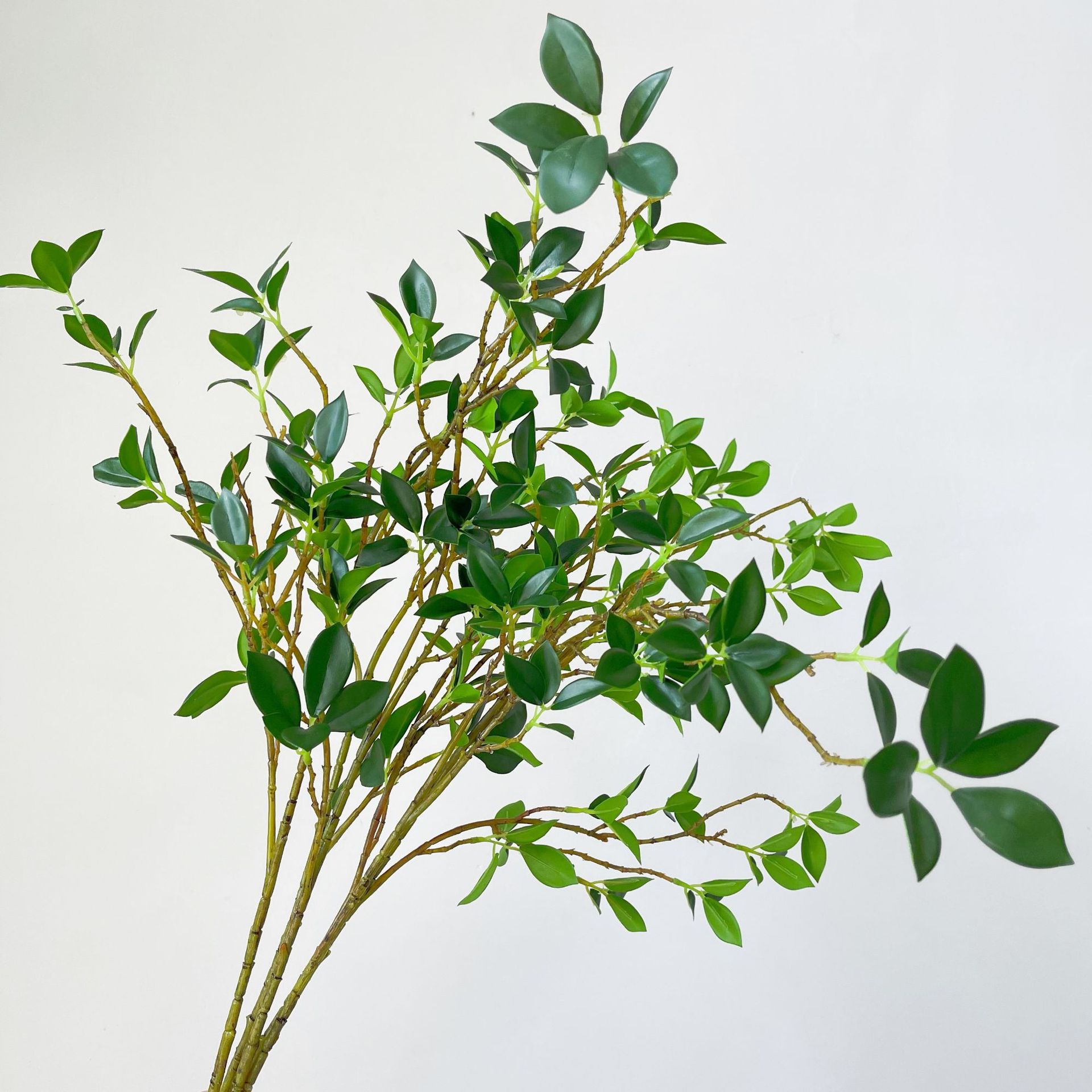 山茶叶 手感长枝榕叶椿树叶假叶子家居客厅桌面插花装饰绿植-阿里巴巴