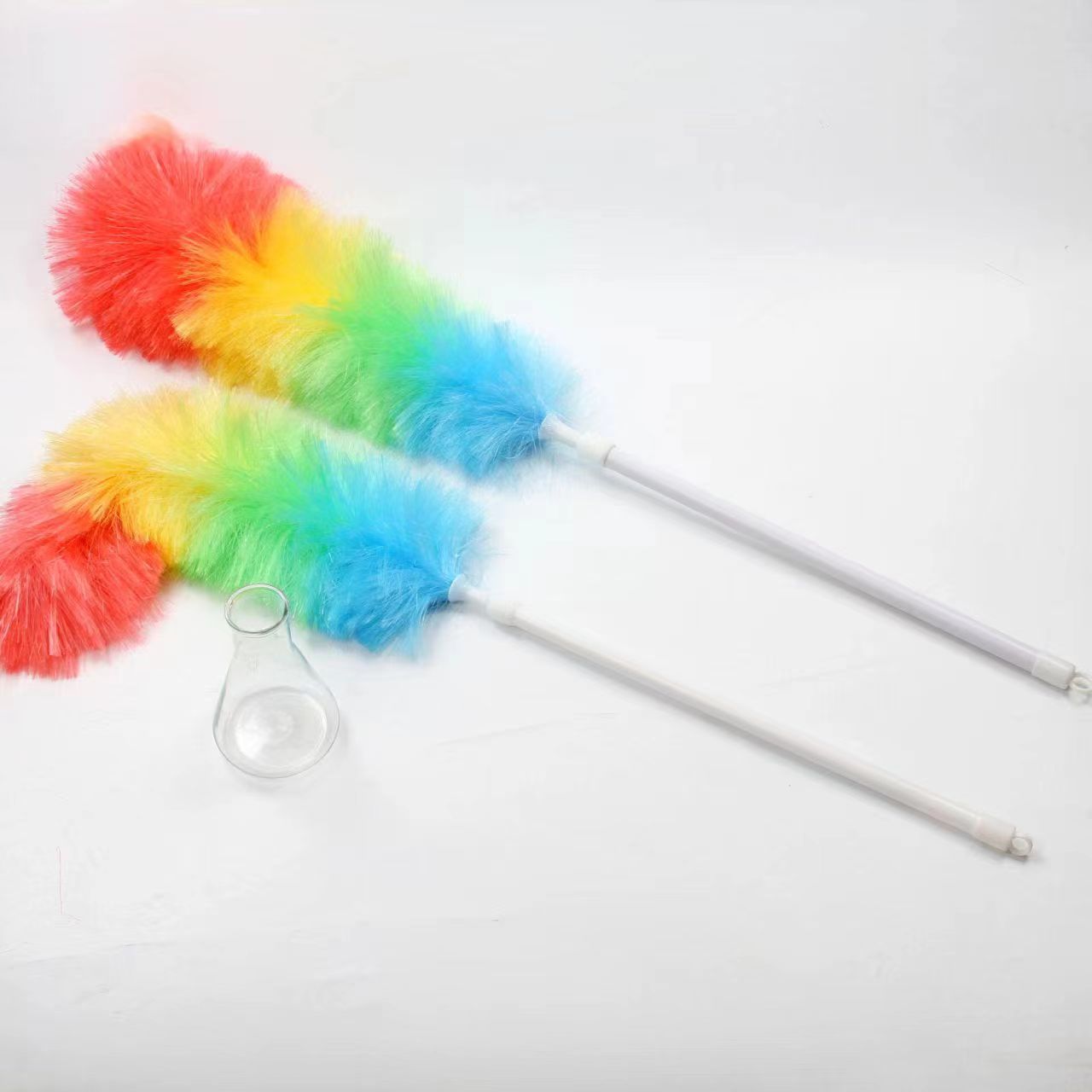 Factory New Retractable Plastic Feather Duster Electrostatic Duster Wholesale Dust Sweeping Desktop Brush Cleaning Dust Remove Brush